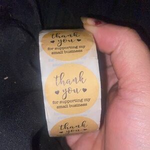 500Gold Thank You Stickers Roll